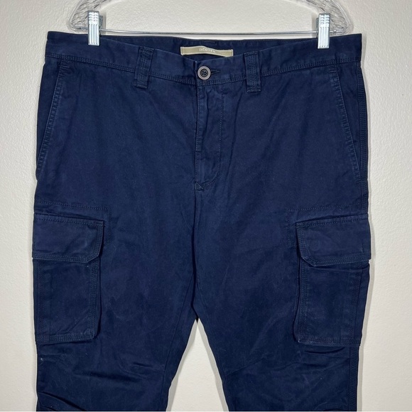 Incotex Mens Navy Blue Slim Fit Cargo Slacks Pants 100% Cotton Size 38 Waist - Picture 2 of 11